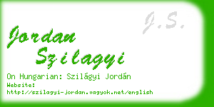 jordan szilagyi business card